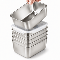 Flexi Maison Boîte Repas A Emporter Sans Couvercle Rectangulaire