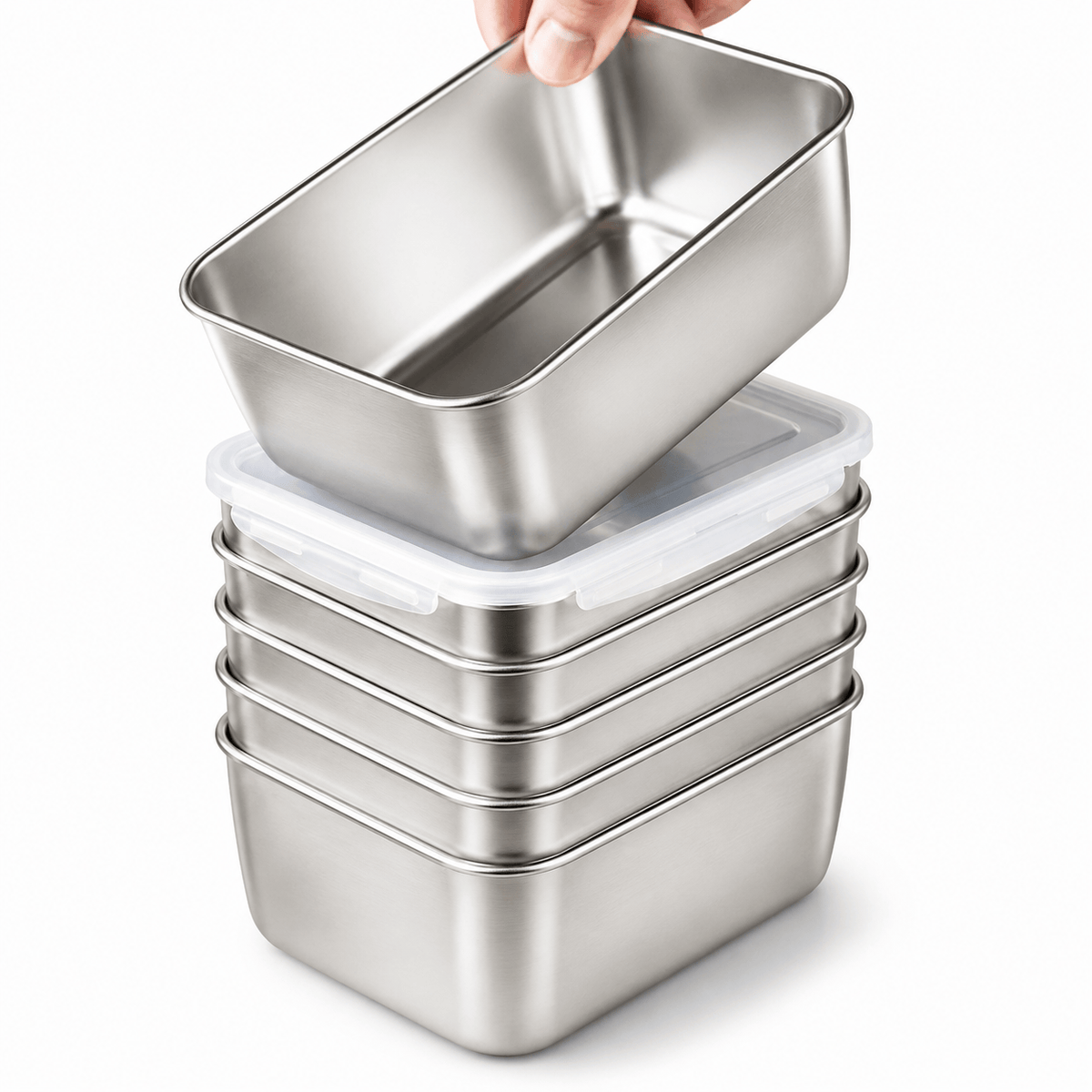 Flexi Maison Boîte Repas A Emporter Sans Couvercle Rectangulaire
