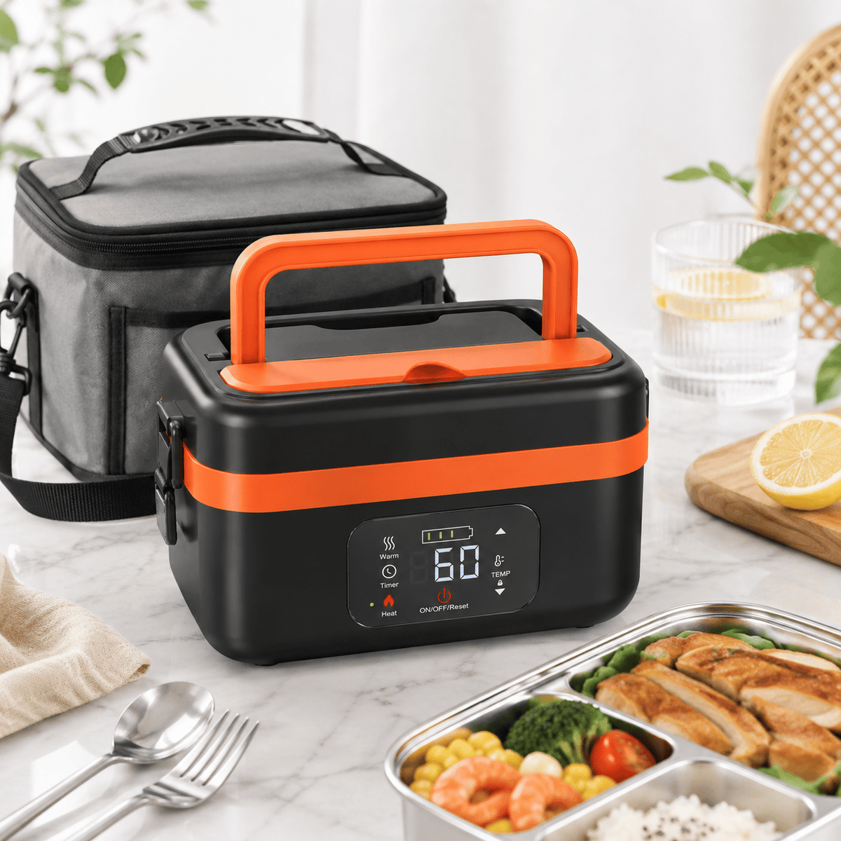 Flexi Maison Boîte Repas A Emporter Sans Fil Chauffante