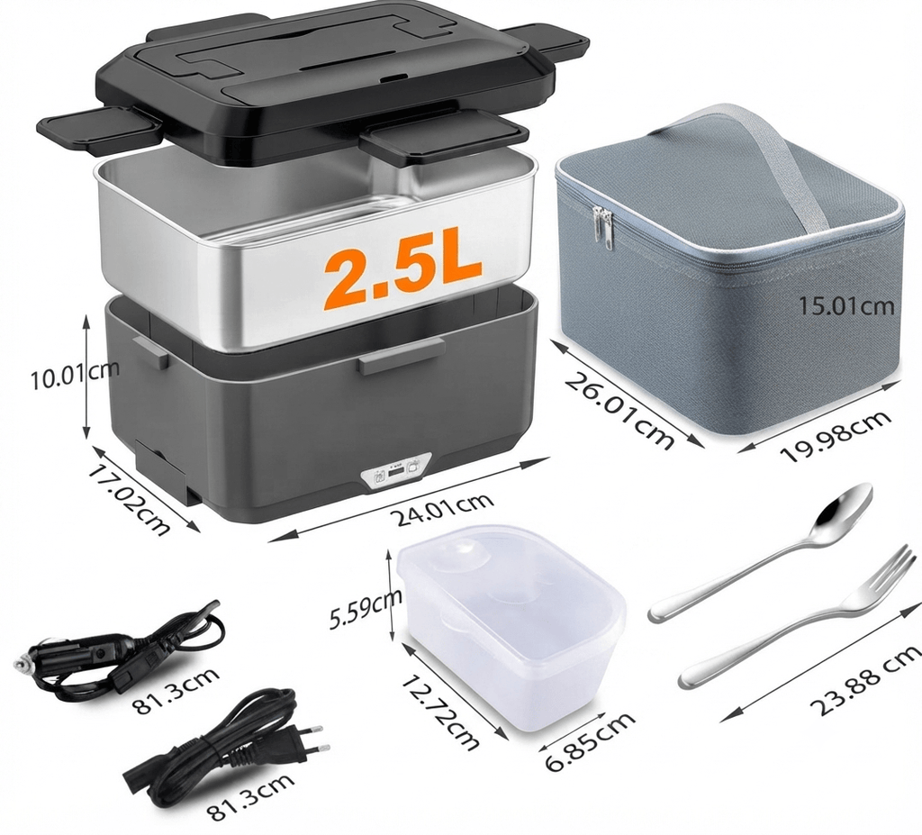 Flexi Maison Boîte Repas Acier Inoxydable Électrique
