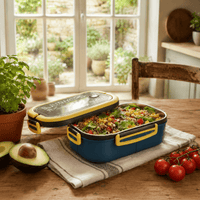 Flexi Maison Boîte Repas Double Couche Avec Couverts