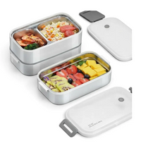 Flexi Maison Boîte Repas Double Couche Blanc