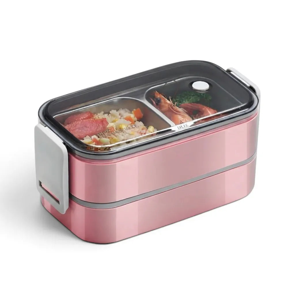 Flexi Maison Boîte Repas Double Couche Blanc
