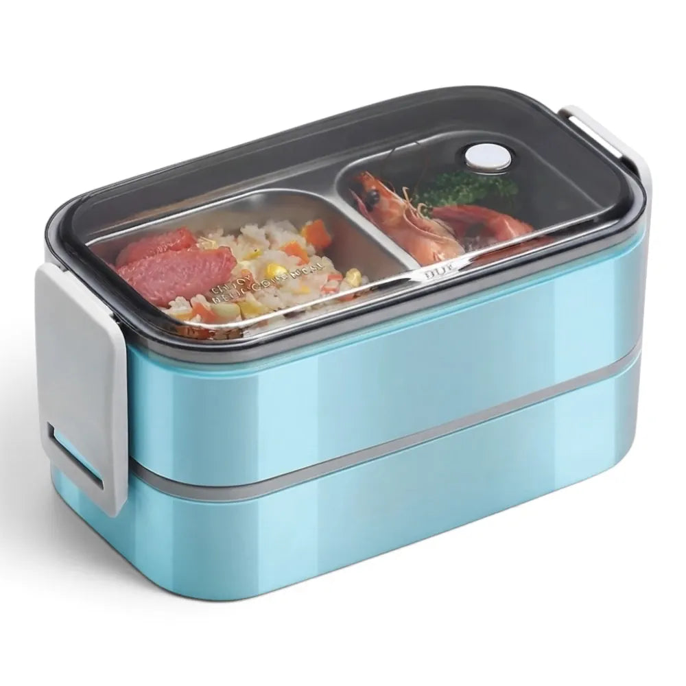 Flexi Maison Boîte Repas Double Couche Blanc