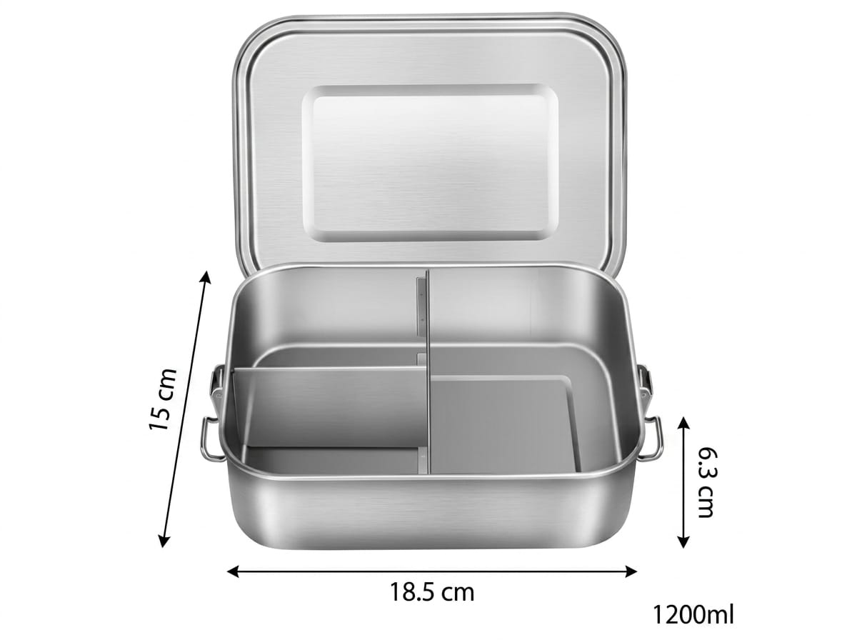 Flexi Maison Boîte Repas en Acier Inoxydable Hermétique