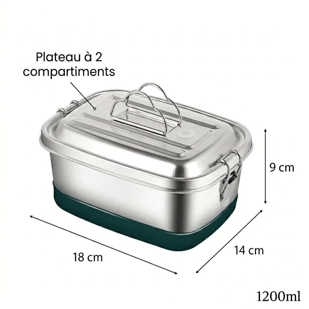 Flexi Maison Boîte Repas en Acier Inoxydable Hermétique