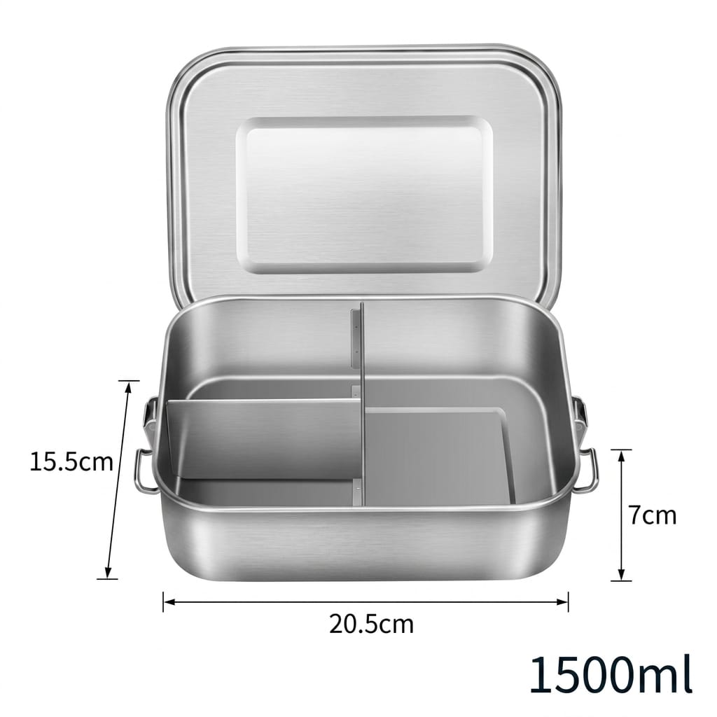 Flexi Maison Boîte Repas en Acier Inoxydable Hermétique