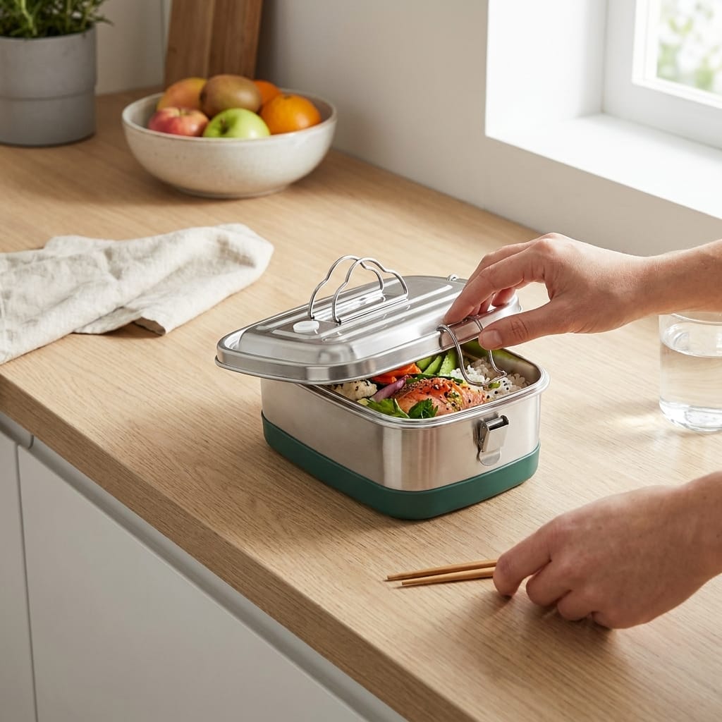 Flexi Maison Boîte Repas en Acier Inoxydable Hermétique