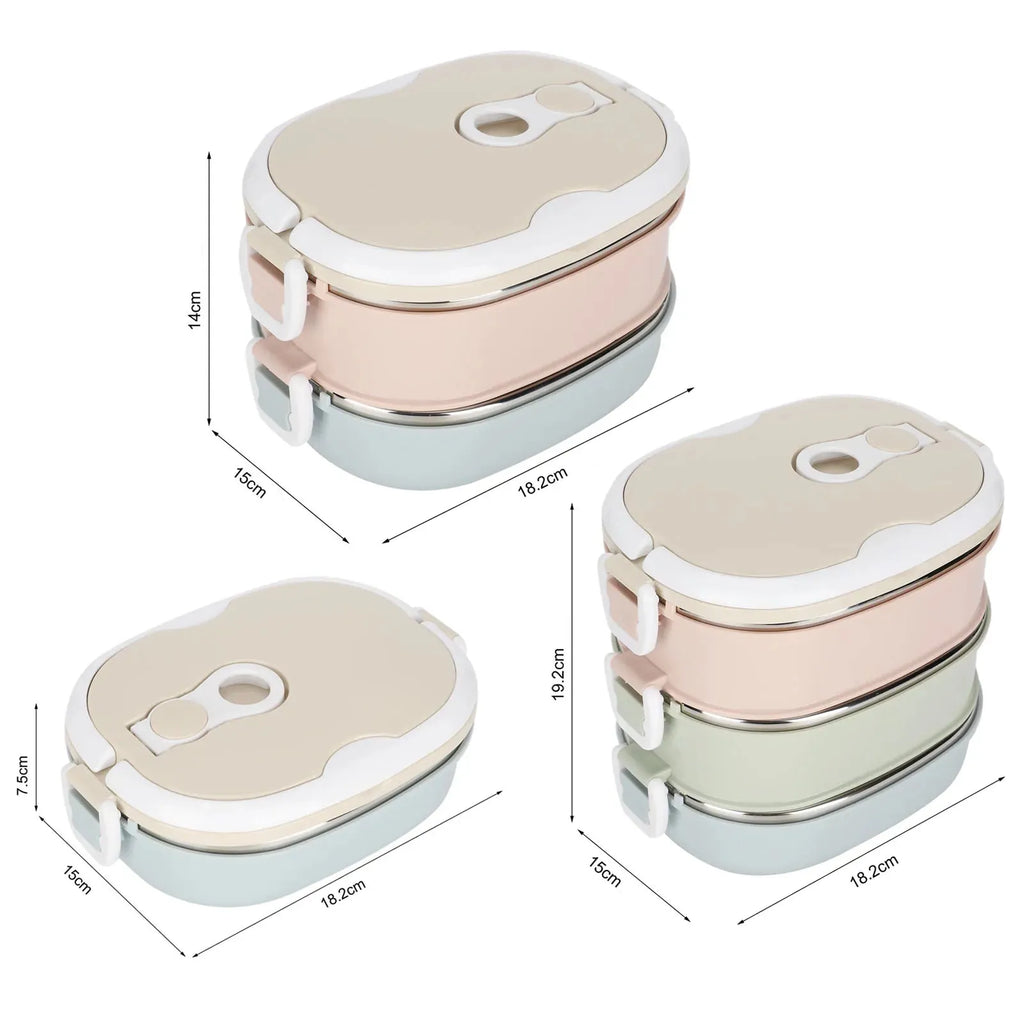 Flexi Maison Boîte Repas En Acier Inoxydable Ovale