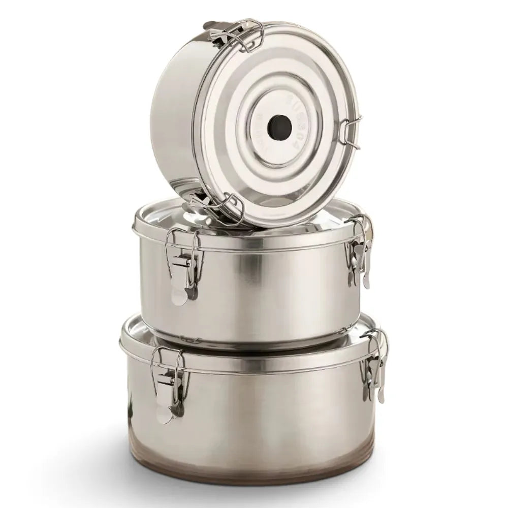 Flexi Maison Boîte Repas En Inox Ronde