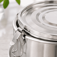Flexi Maison Boîte Repas En Inox Ronde