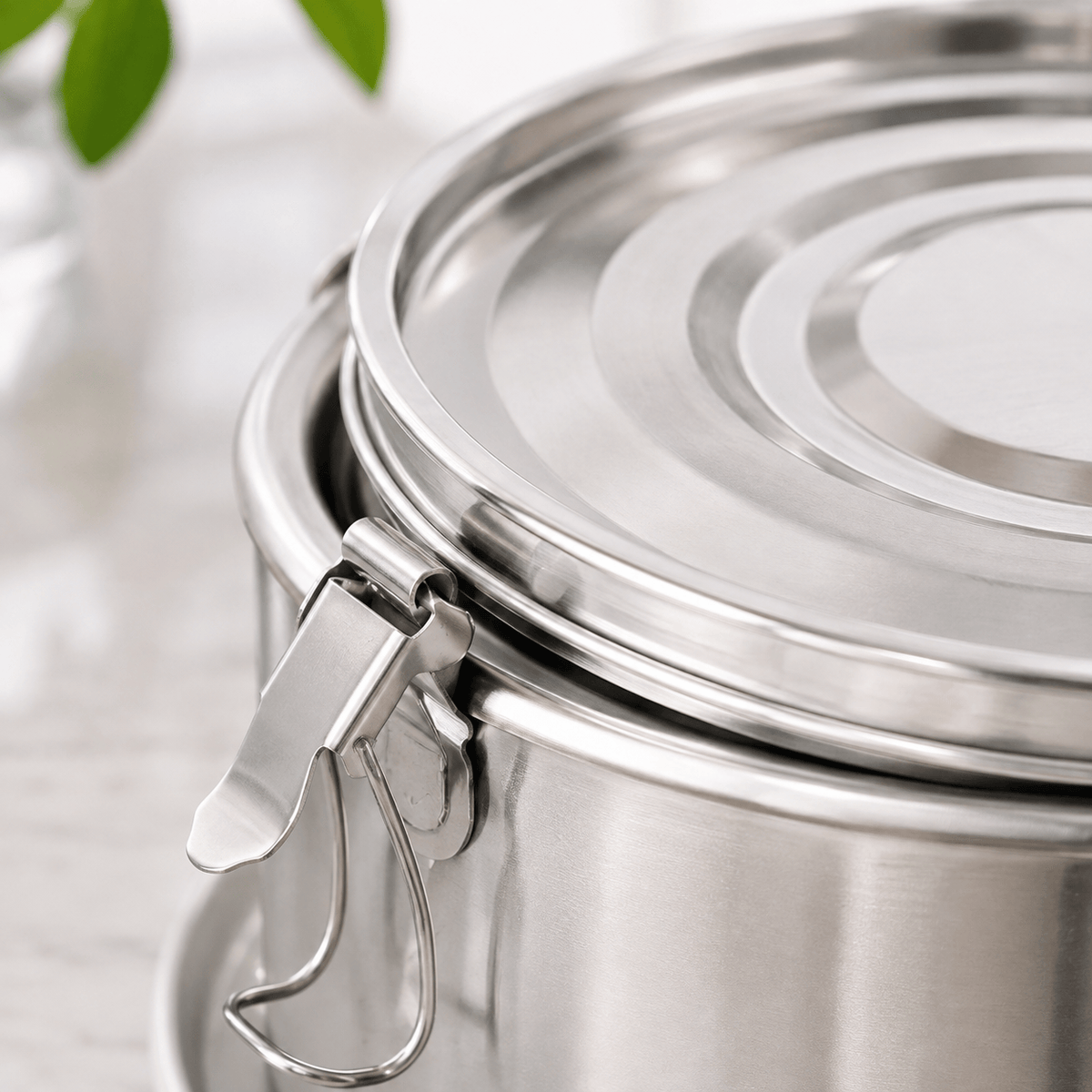 Flexi Maison Boîte Repas En Inox Ronde