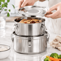 Flexi Maison Boîte Repas En Inox Ronde