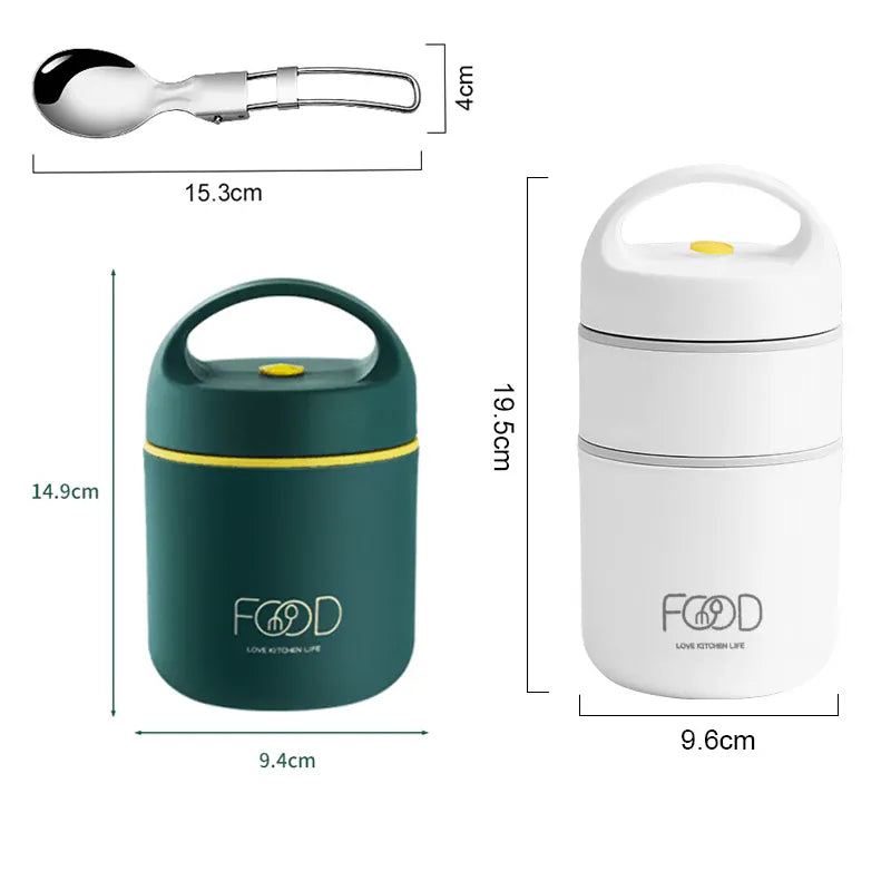 Flexi Maison Boîte Repas Plastique Isotherme En Acier Inoxydable