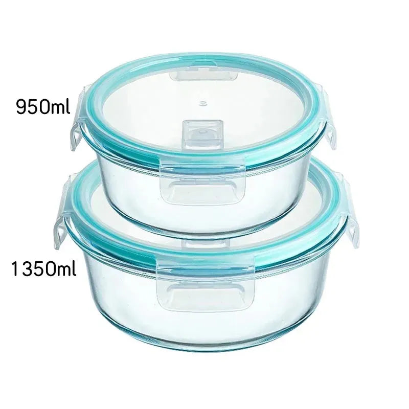 Flexi Maison Boîte Repas Ronde En Verre Borosilicaté