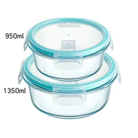 Flexi Maison Boîte Repas Ronde En Verre Borosilicaté