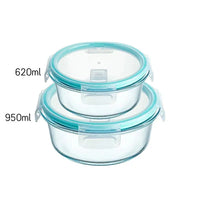 Flexi Maison Boîte Repas Ronde En Verre Borosilicaté