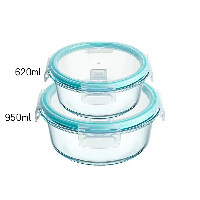 Flexi Maison Boîte Repas Ronde En Verre Borosilicaté