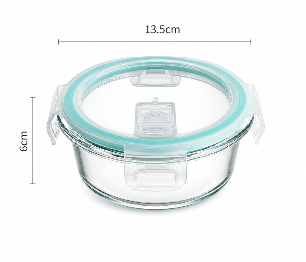 Flexi Maison Boîte Repas Ronde En Verre Borosilicaté