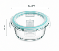 Flexi Maison Boîte Repas Ronde En Verre Borosilicaté