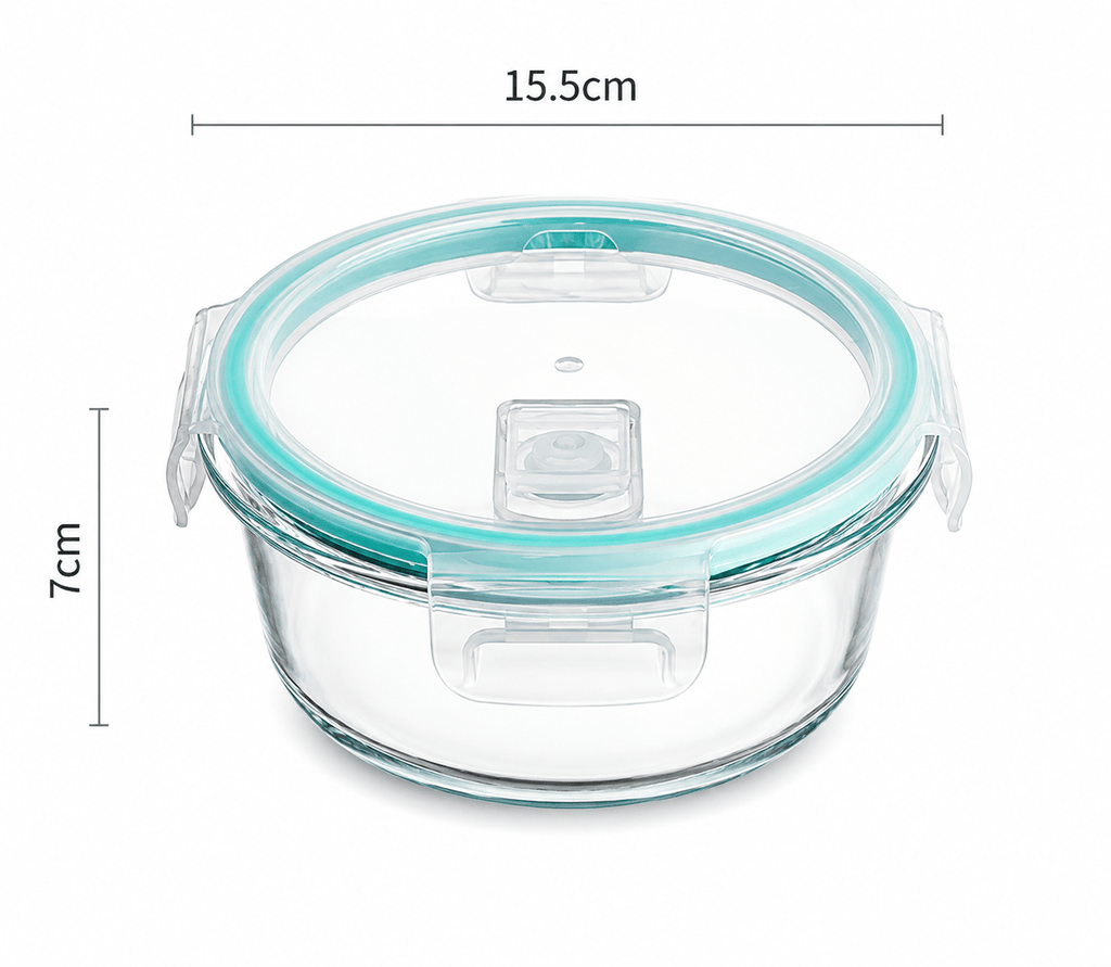 Flexi Maison Boîte Repas Ronde En Verre Borosilicaté