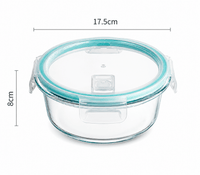 Flexi Maison Boîte Repas Ronde En Verre Borosilicaté