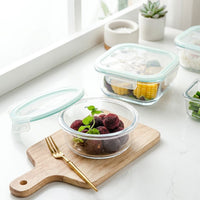 Flexi Maison Boîte Repas Ronde En Verre Borosilicaté