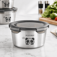 Flexi Maison Boîte Repas Ronde Panda