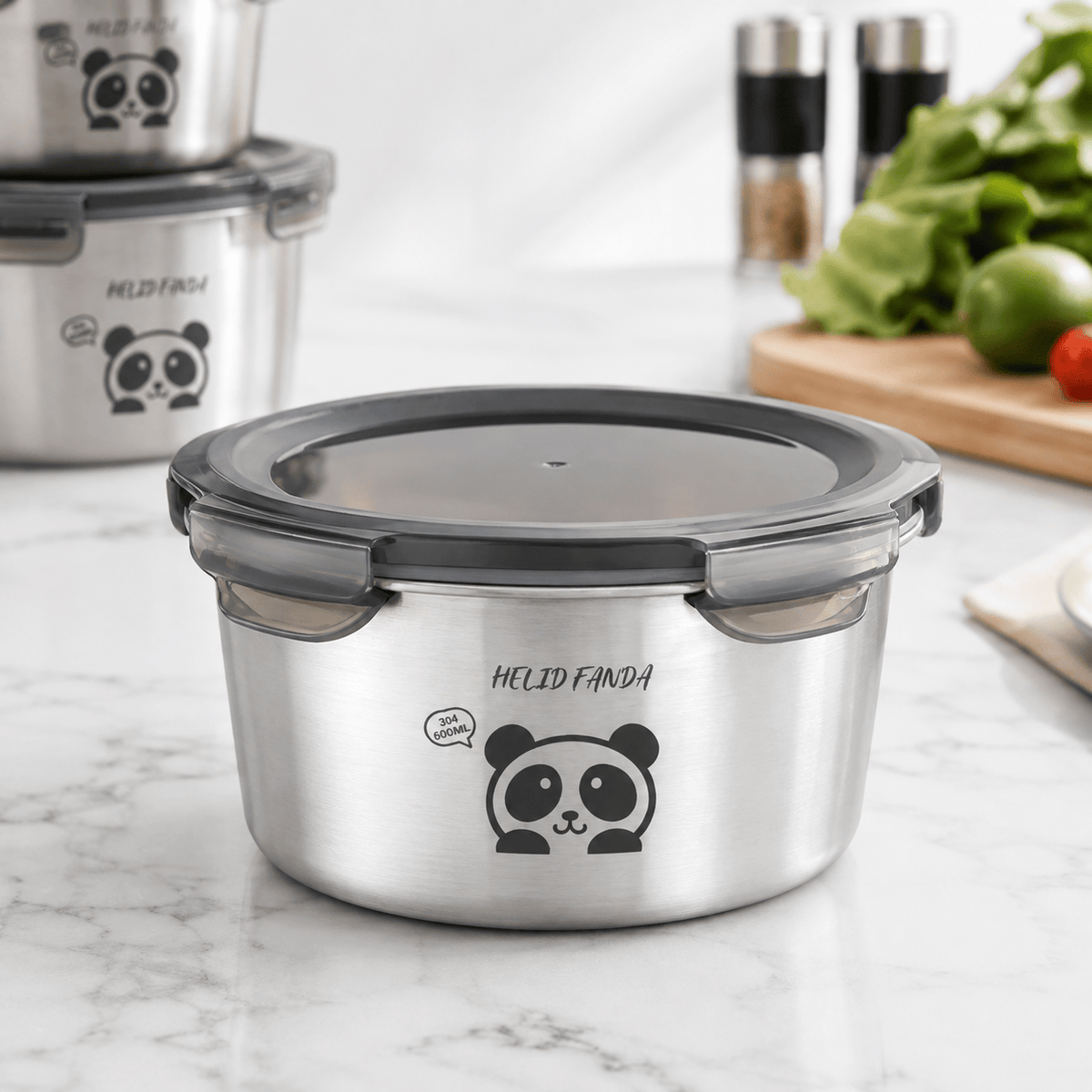 Flexi Maison Boîte Repas Ronde Panda