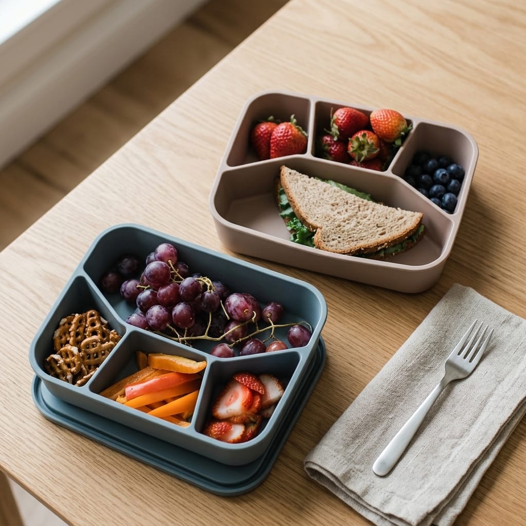 Flexi Maison Boîte Repas Toutes Saisons En Silicone Rectangulaire