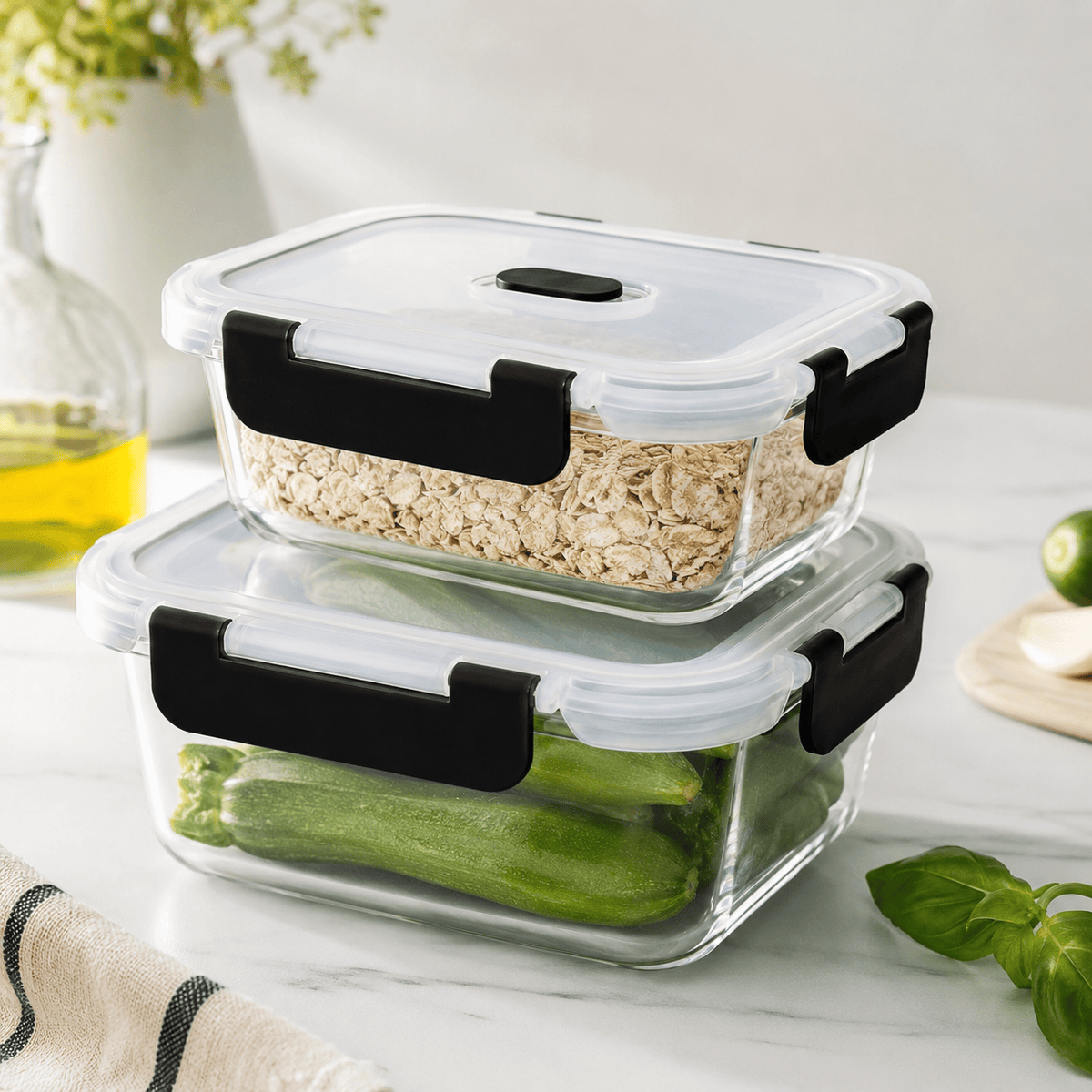 Flexi Maison Boîte Repas Verre Hermétique