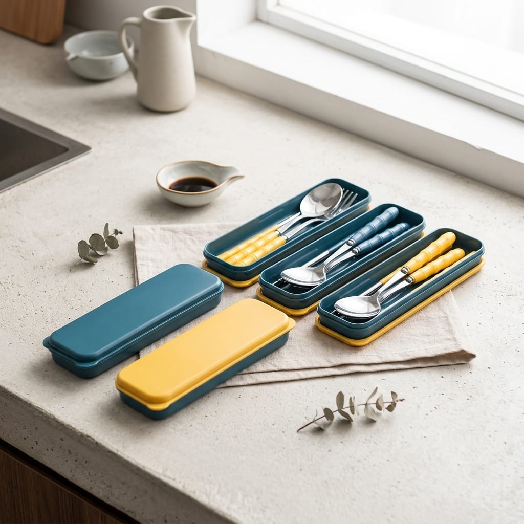 Flexi Maison Couverts De Voyage En Acier Inoxydable