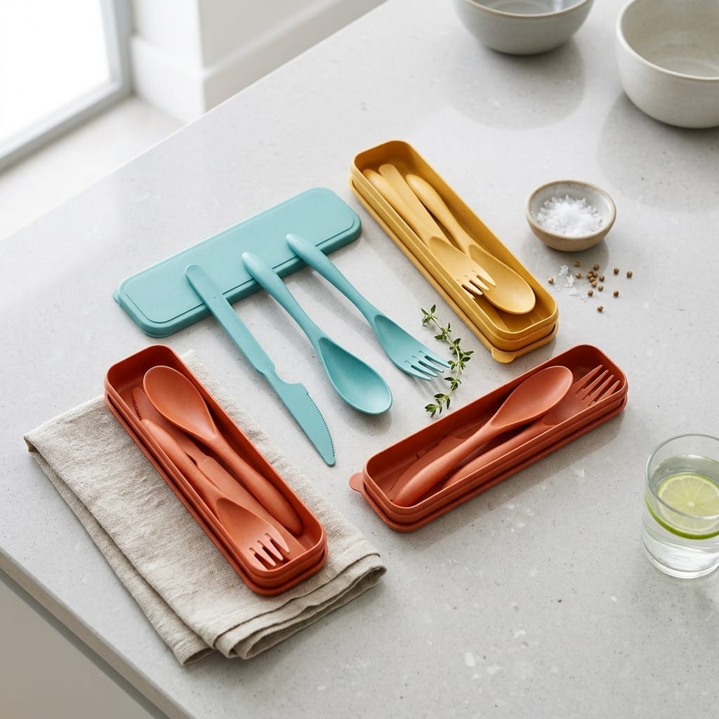 Flexi Maison Couverts Portables Avec Étui