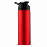 Flexi Maison Gourde De Sport En Aluminium Rouge Avec Bouchon À Vis