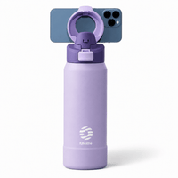 Flexi Maison Gourde isotherme en inox avec support téléphone magnétique