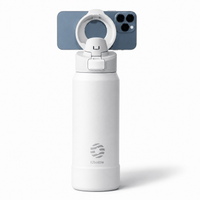 Flexi Maison Gourde isotherme en inox avec support téléphone magnétique