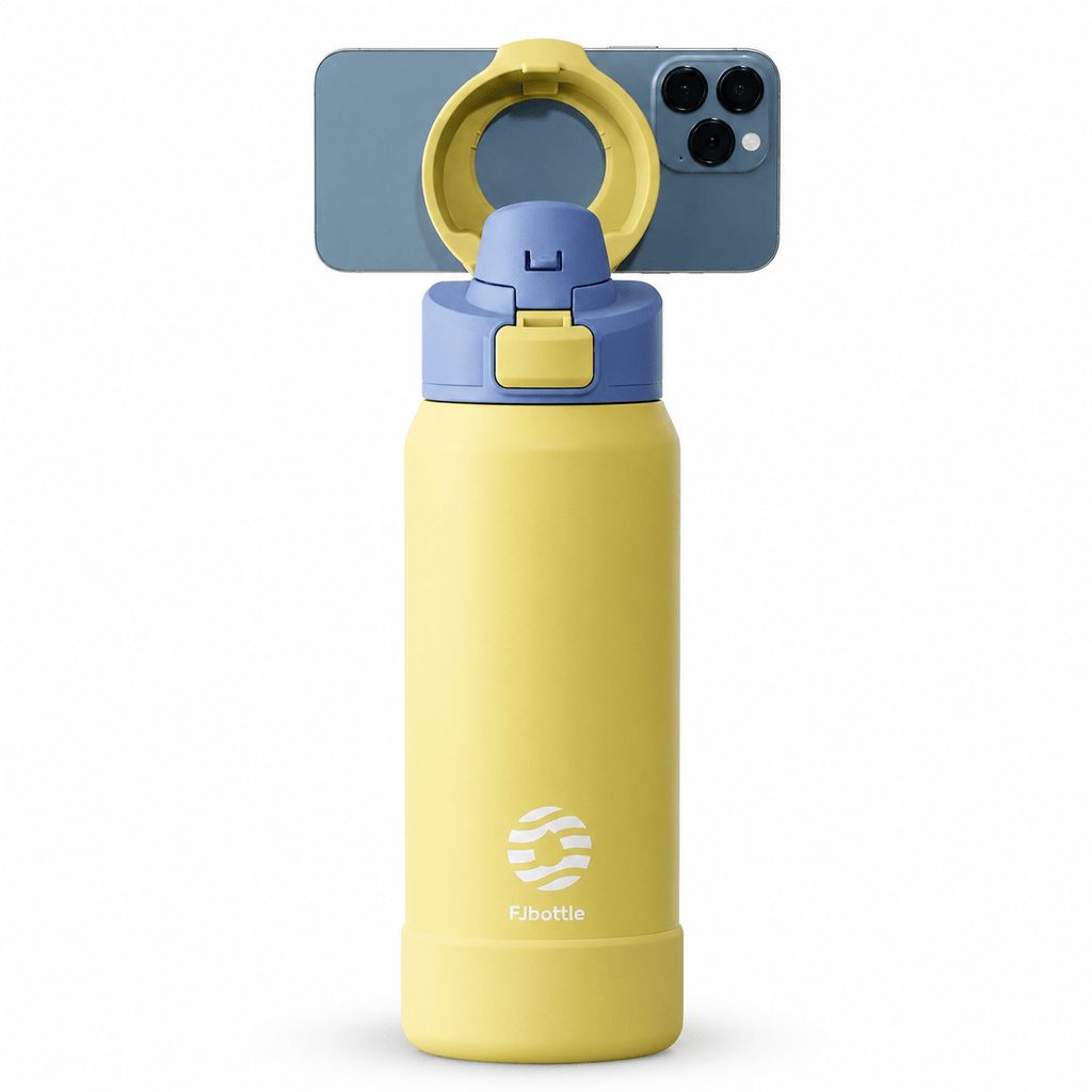 Flexi Maison Gourde isotherme en inox avec support téléphone magnétique