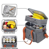 Flexi Maison Lunch Bag Isotherme Double Compartiment Elegant