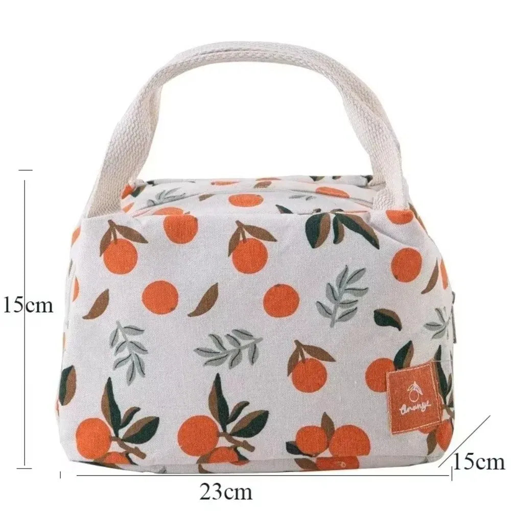 Flexi Maison Lunch Bag Isotherme En Coton Et Lin