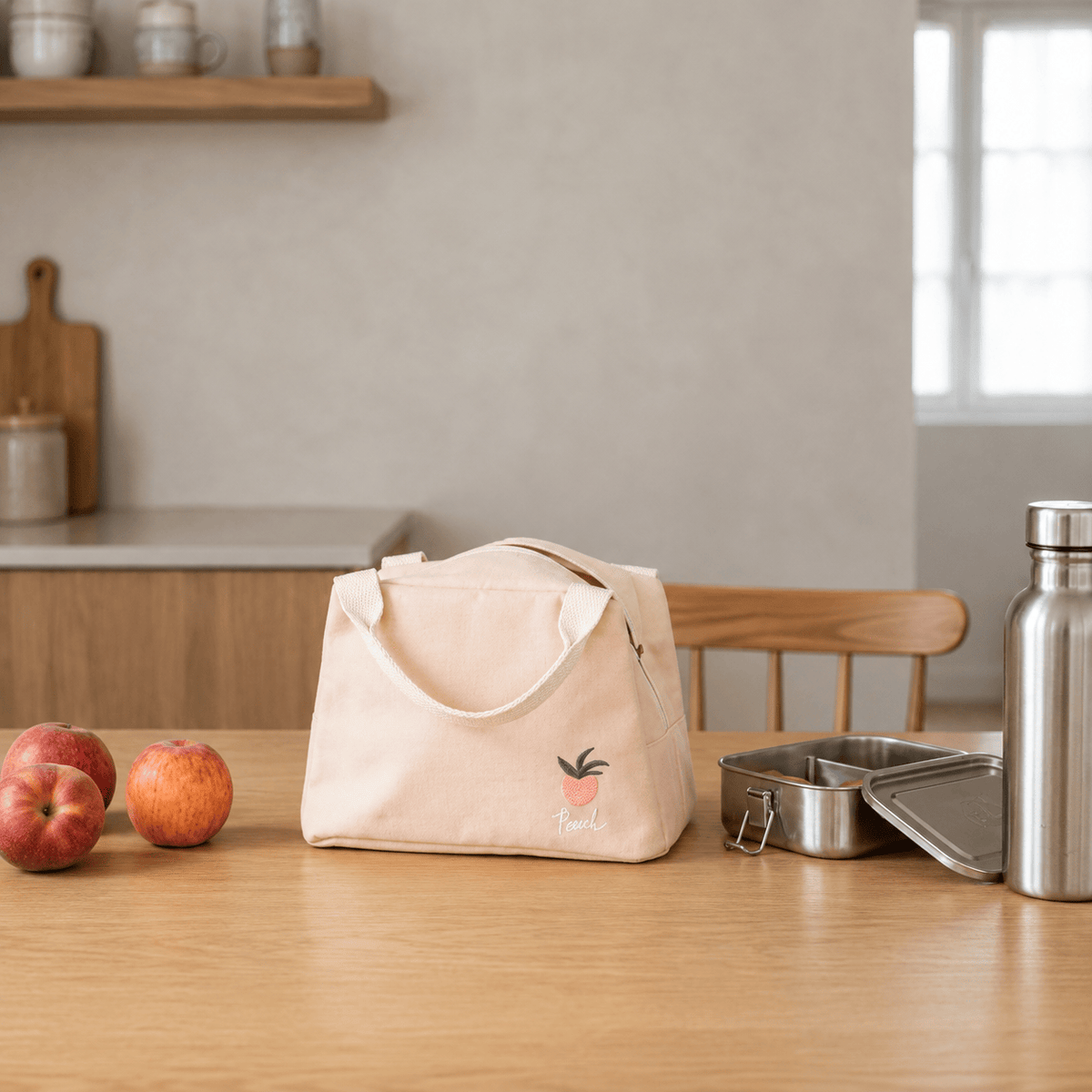Flexi Maison Lunch Bag Isotherme En Coton Et Lin