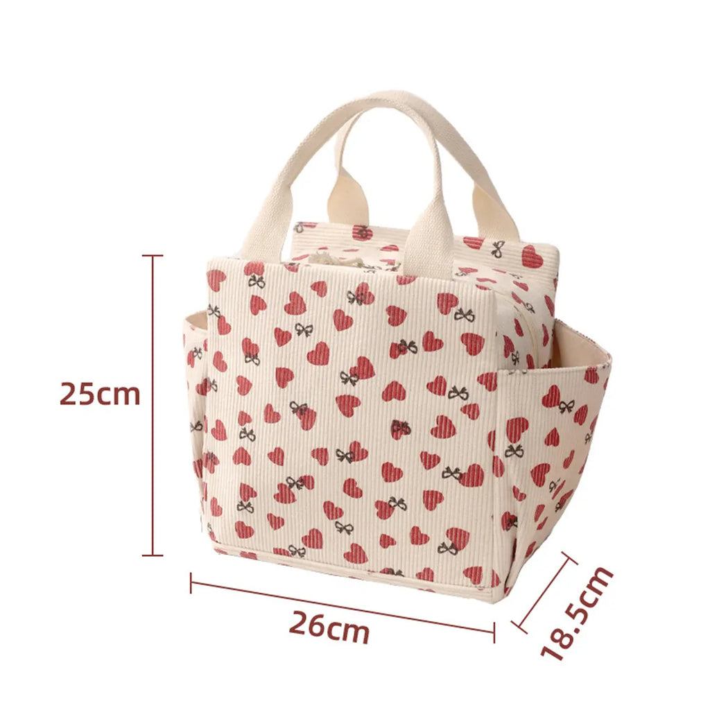Flexi Maison Lunch Bag Isotherme En Velours Côtelé