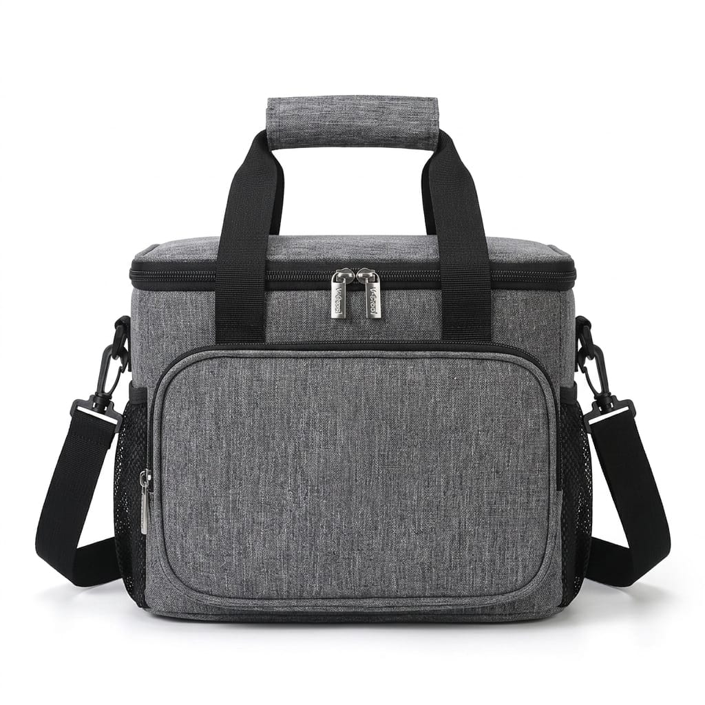 Flexi Maison Lunch Bag Isotherme Gris En Tissu Oxford