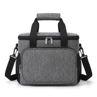Flexi Maison Lunch Bag Isotherme Gris En Tissu Oxford