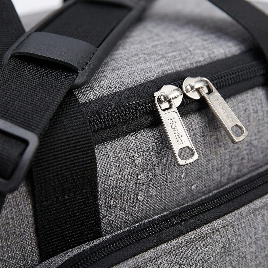 Flexi Maison Lunch Bag Isotherme Gris En Tissu Oxford