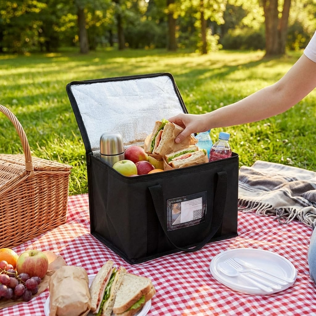 Flexi Maison Lunch Bag Isotherme Noir Double Compartiment