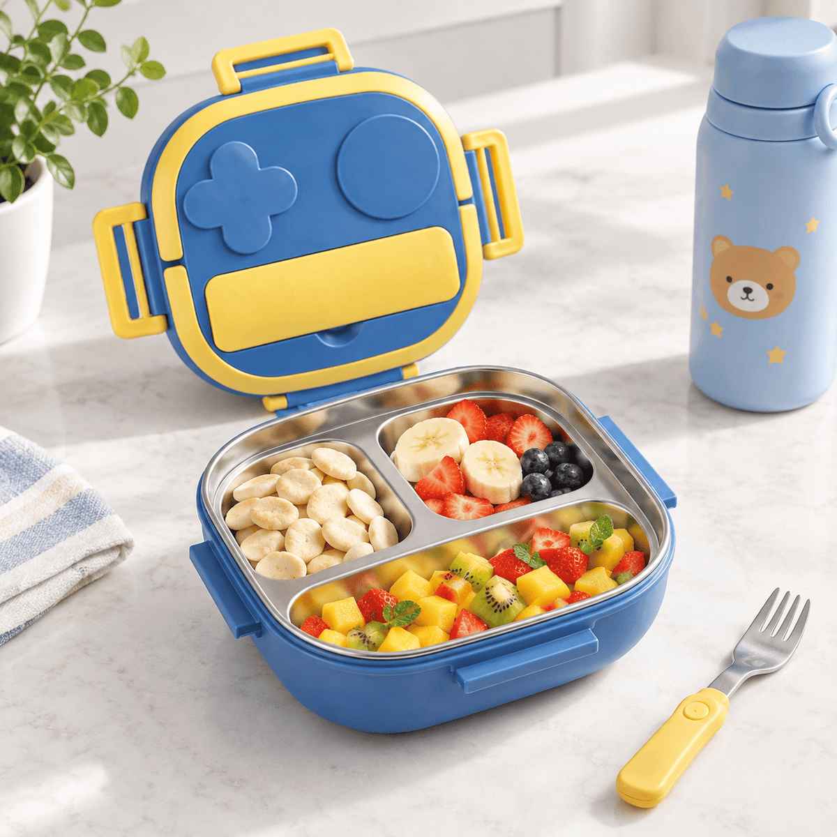 Flexi Maison Lunch Box Colorée En Inox