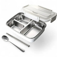 Flexi Maison Lunch Box en Acier Inoxydable avec Couverts