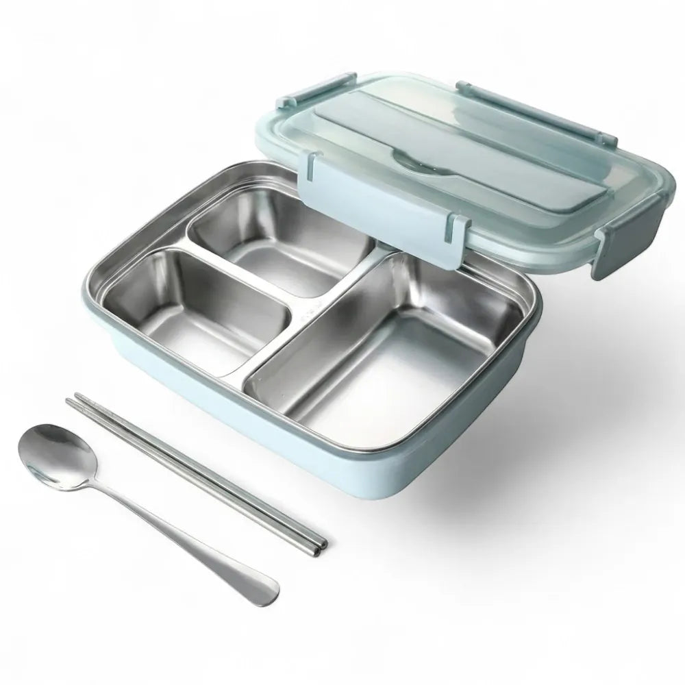 Flexi Maison Lunch Box en Acier Inoxydable avec Couverts