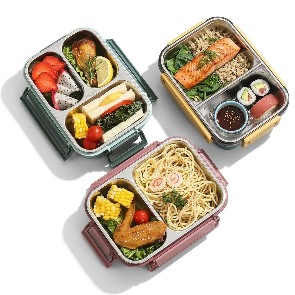 Flexi Maison Lunch Box en Inox Compartimentée