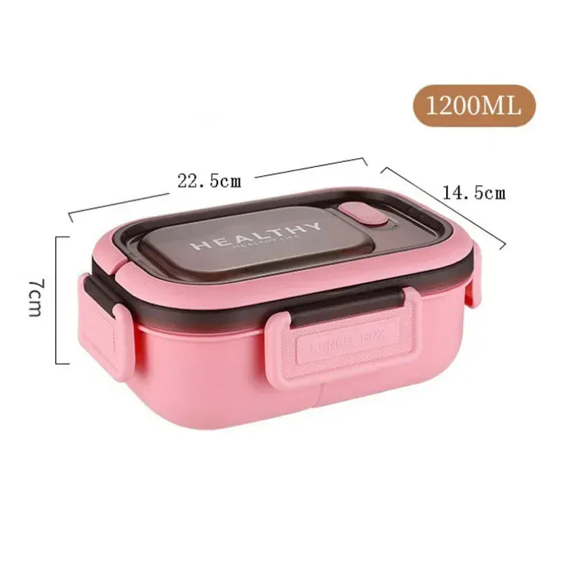 Flexi Maison Lunch Box En Plastique Compartimentée Avec Couverts